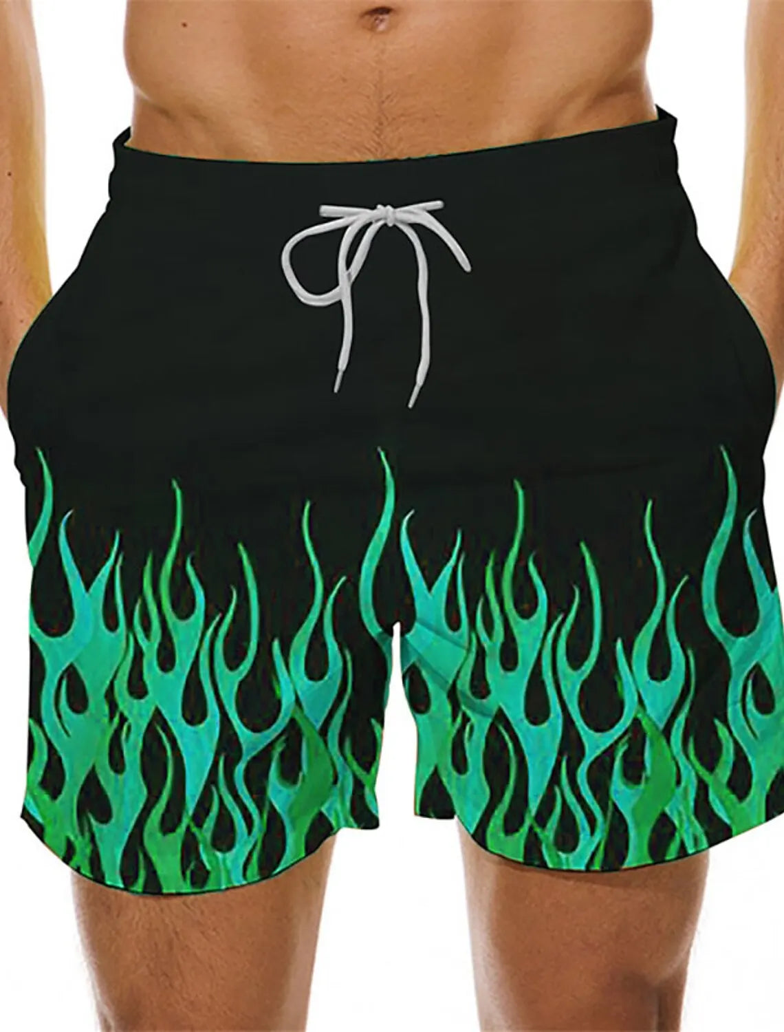 3D Flame Swim Shorts