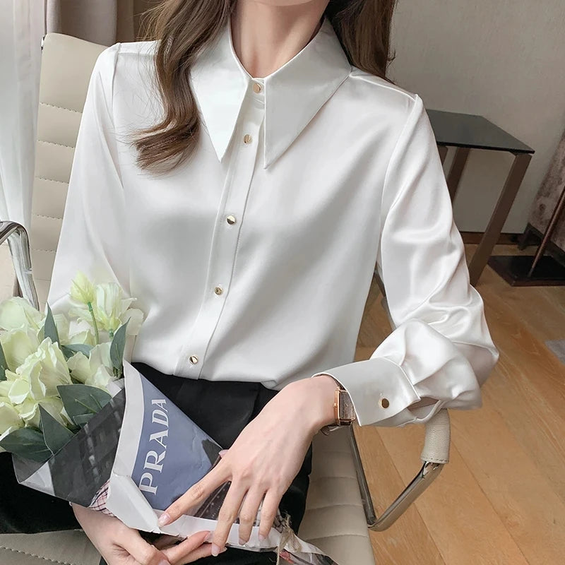 Korean Satin Blouse