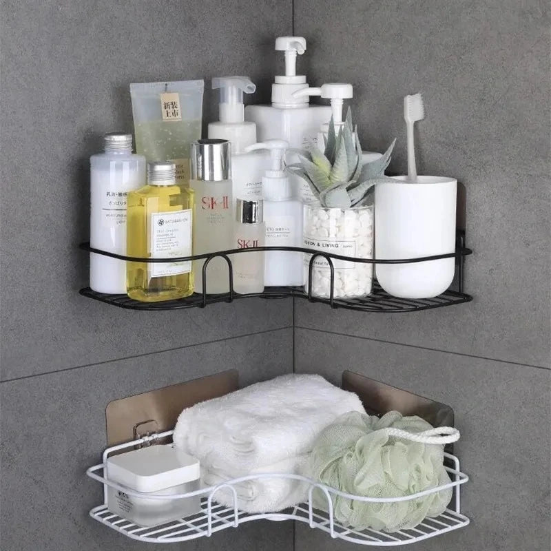 Corner Wall-Mounted Bathroom Shelf