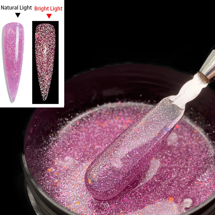 Glitter Milky Hard Builder Gel