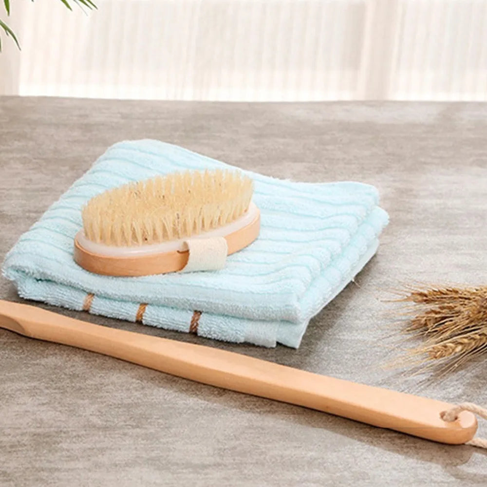 Natural Long-Handle Bath Brush