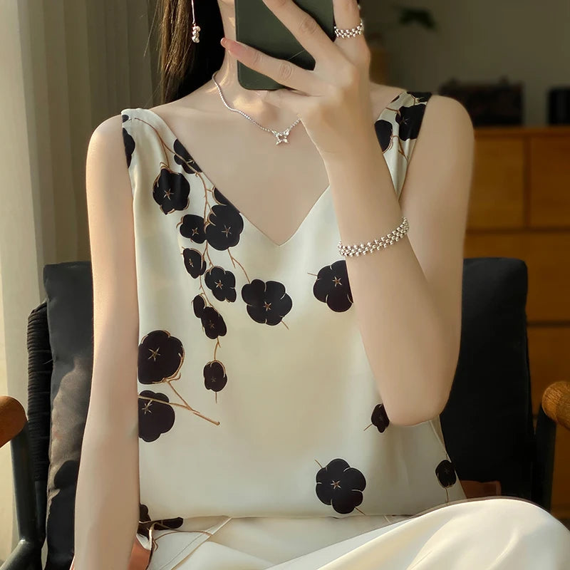 High-End Mulberry Silk Camisole Vest