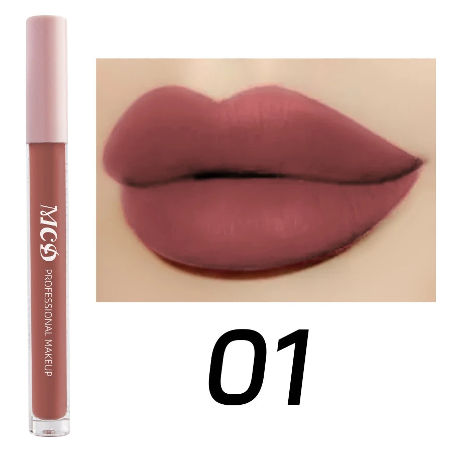 Dark Brown Waterproof Velvet Matte Lip Gloss