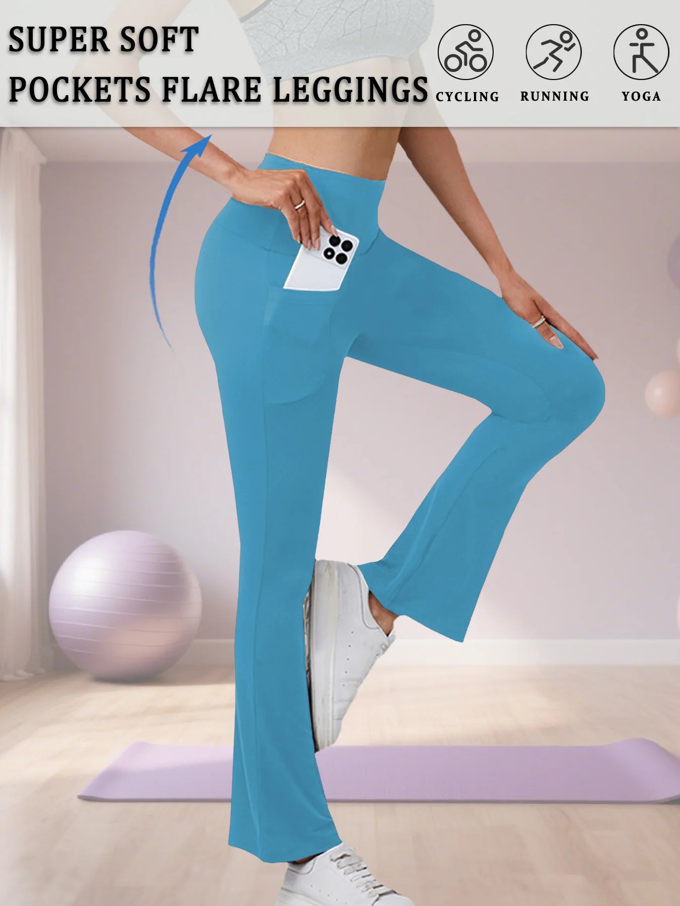 High-Waisted Flare Yoga Pants
