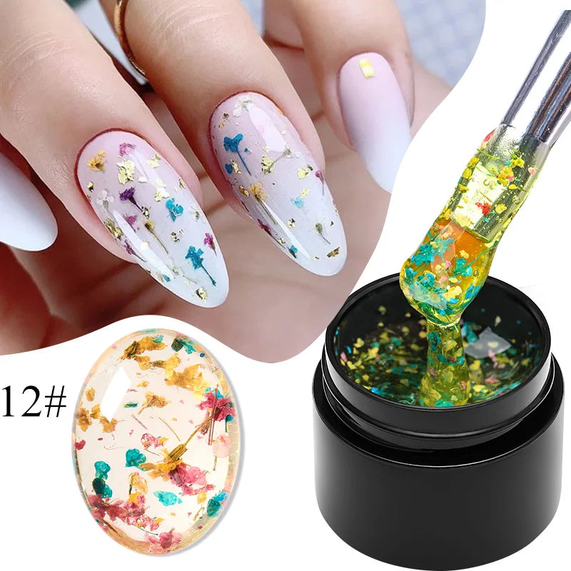 5ml Pink Dried Flower Gel Nail Polish
