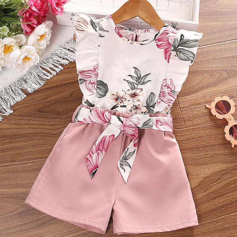 Summer Floral Baby Girl 2-Piece Clothing Set Sweet Style