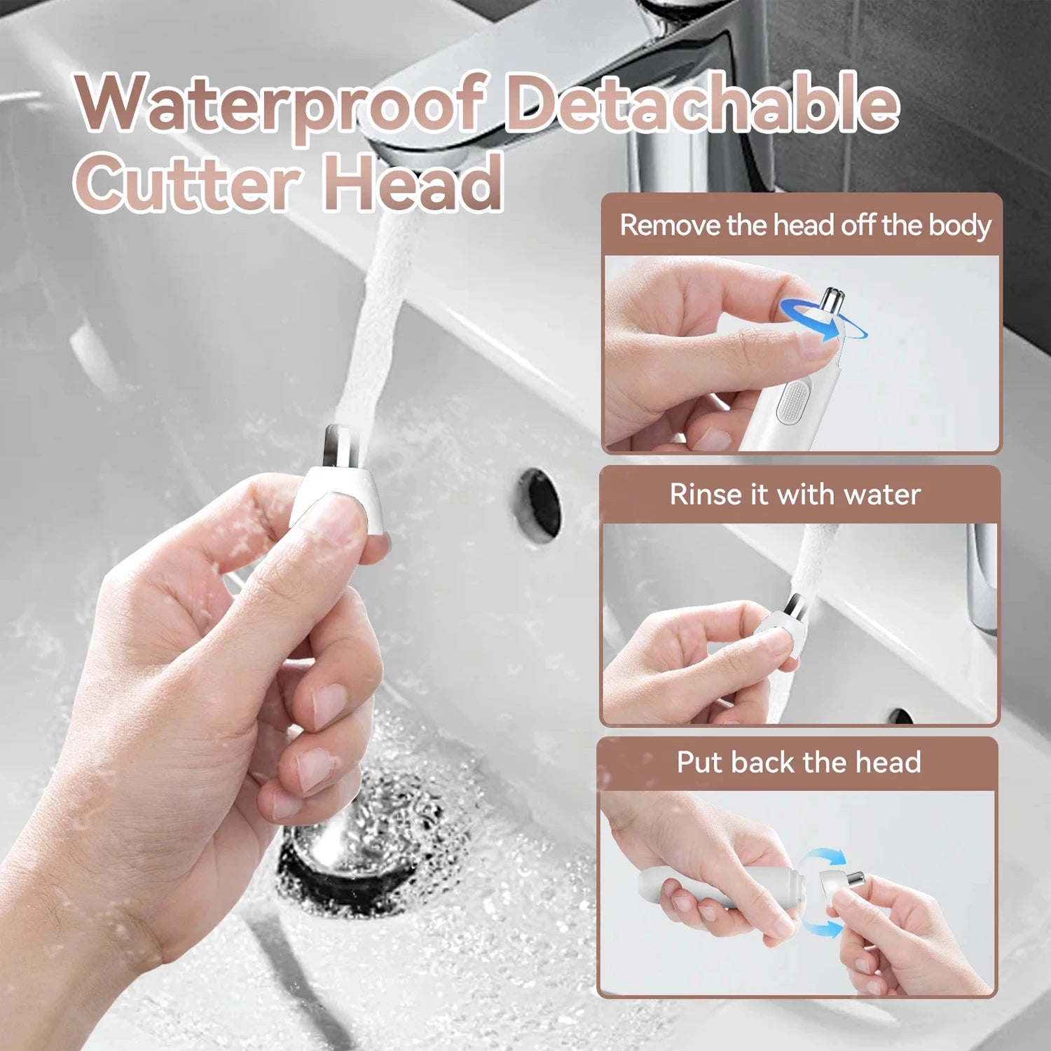 Battery-Powered Men’s Nose Hair Trimmer