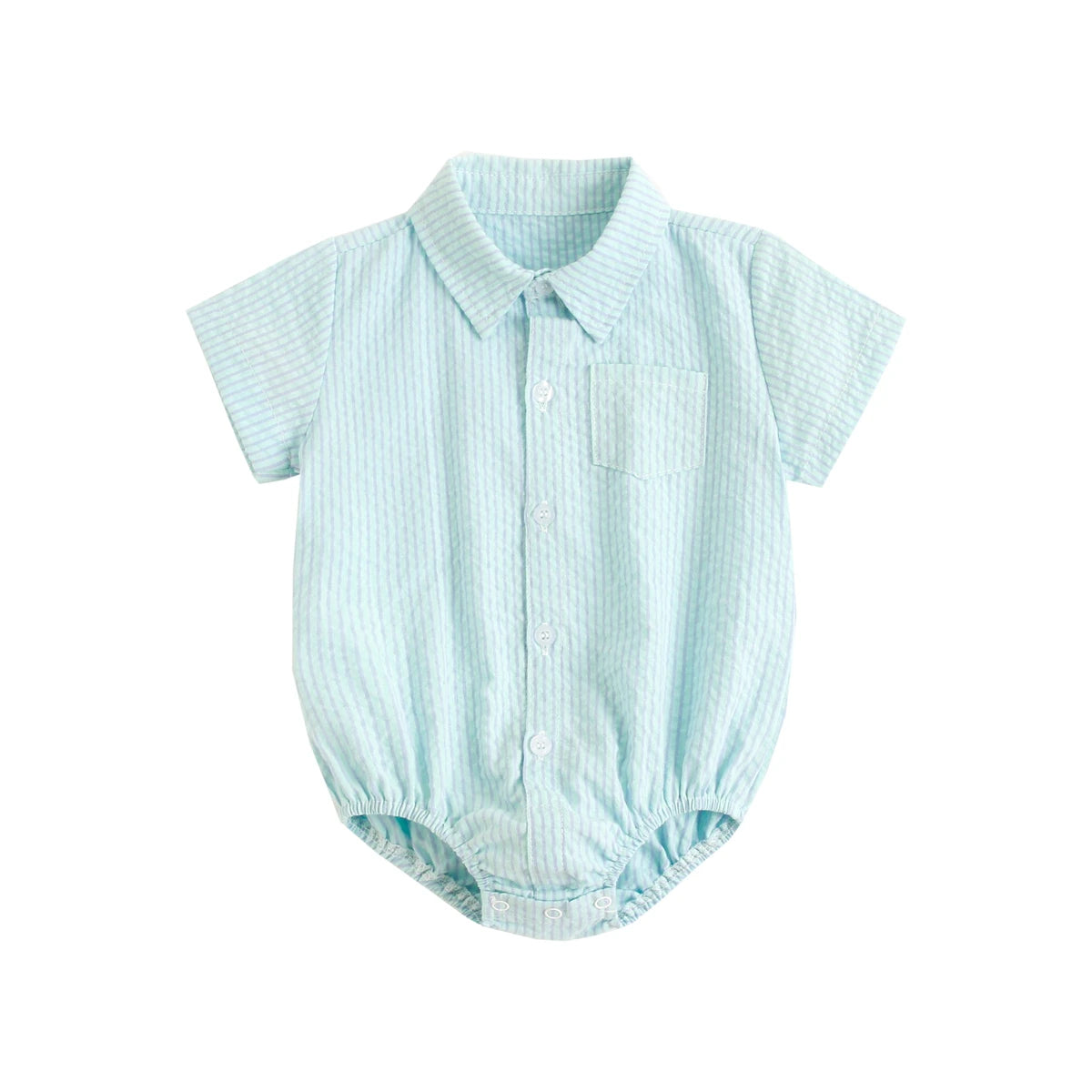 Summer Baby Boy Plaid Bodysuit