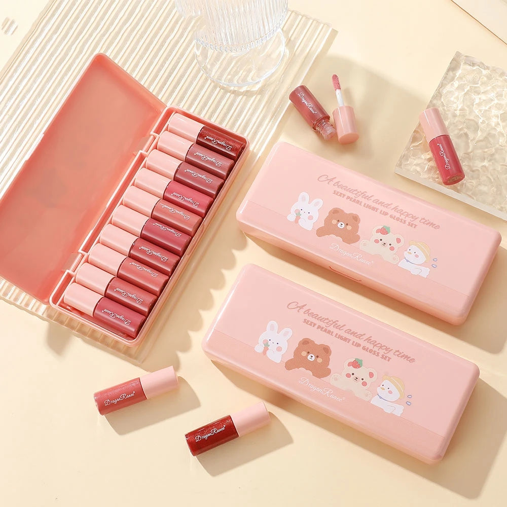 10-Piece Shimmering Lip Gloss Set