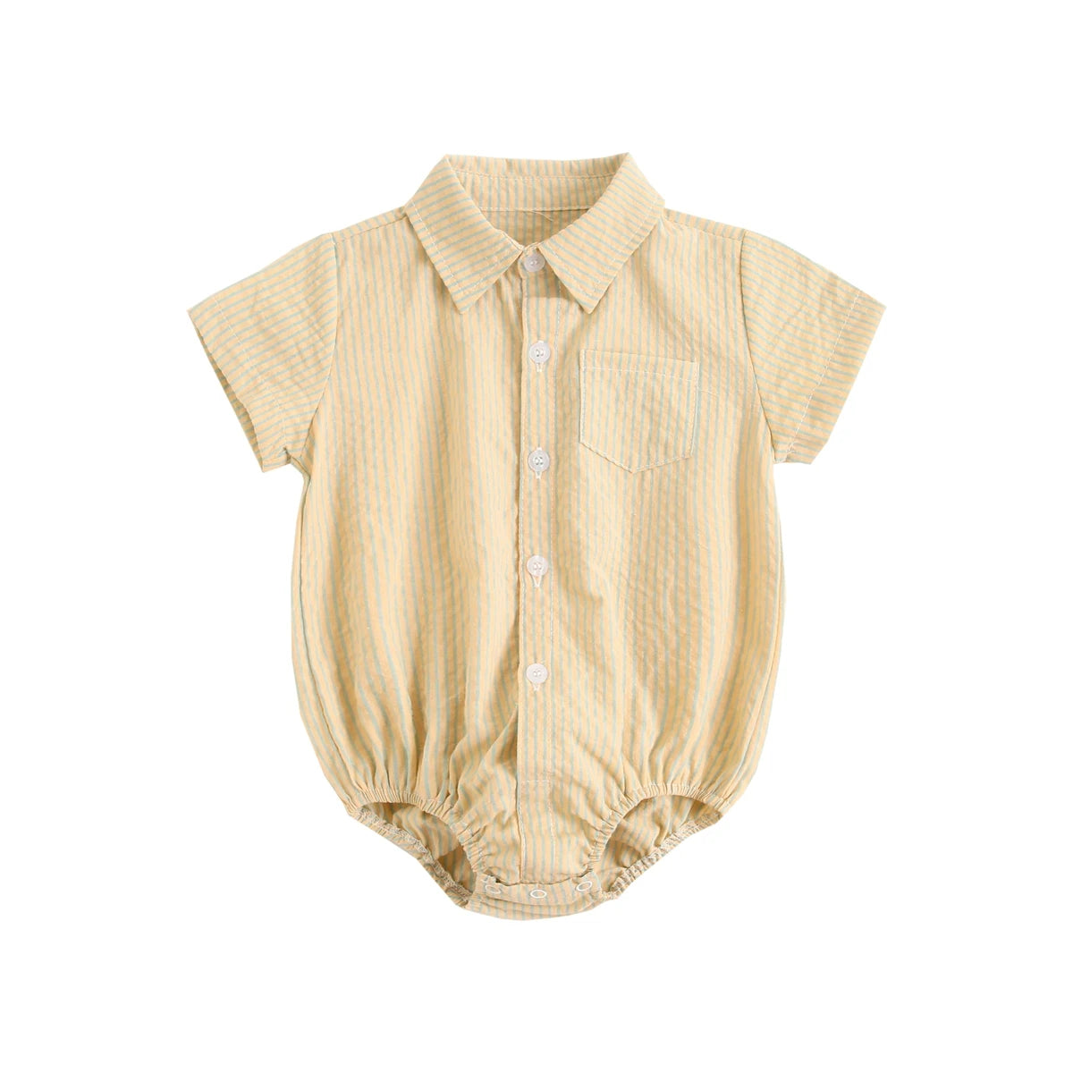 Summer Baby Boy Plaid Bodysuit