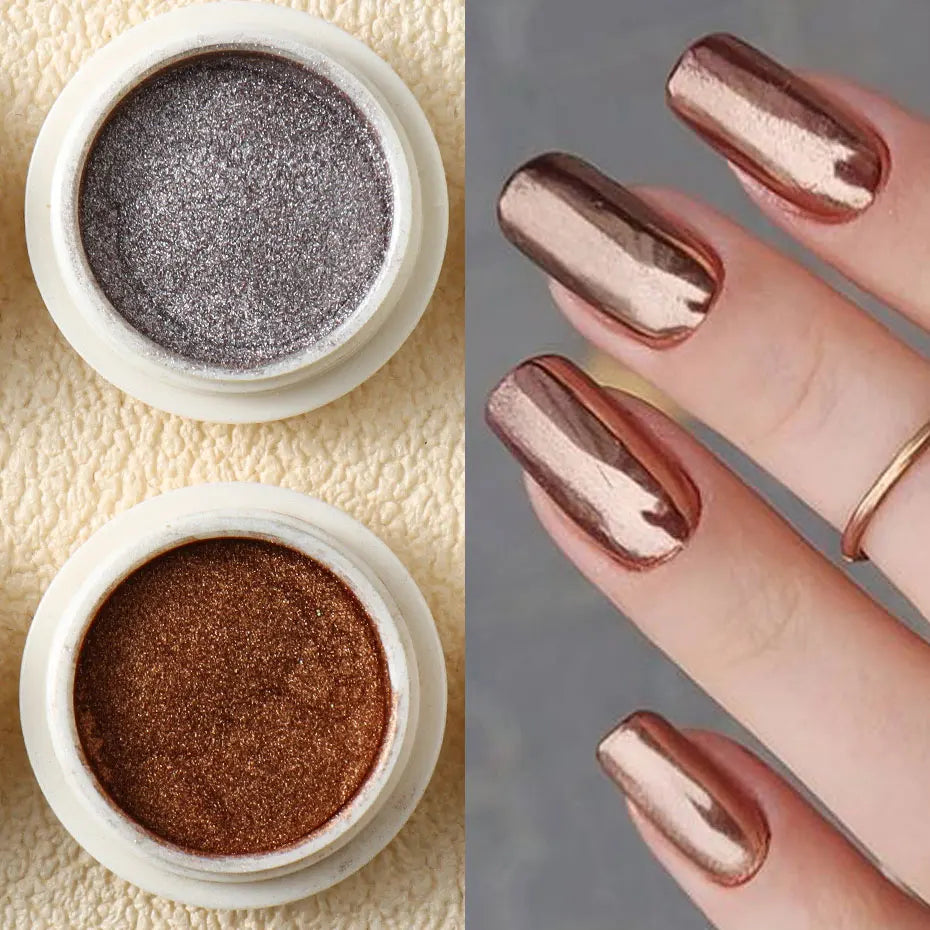 6-Color Metallic Mirror Chrome Glitter Powder