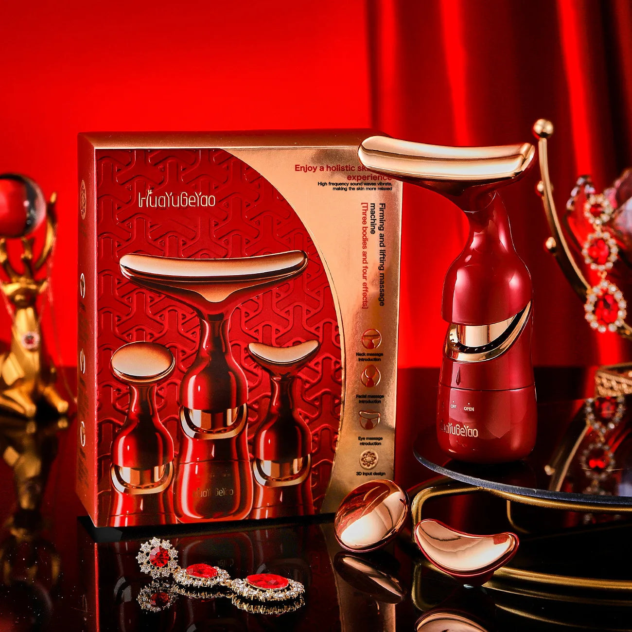 3-in-1 EMS Face Neck Eye Lifting and Massager Device