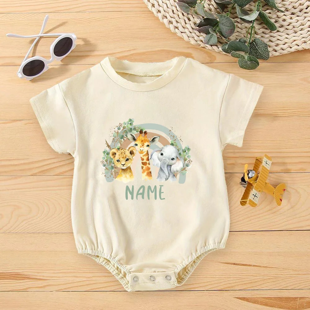 Personalized Baby Rainbow Romper