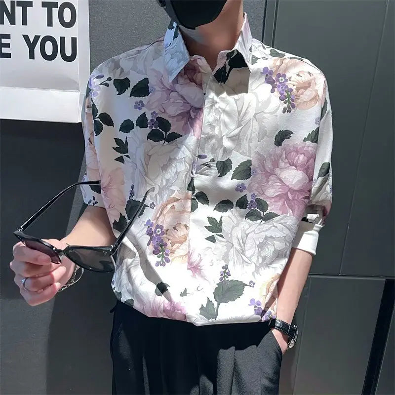 Ice Silk Floral Shirt