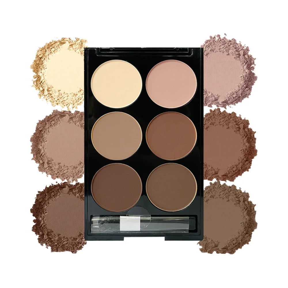 6-Color Contour and Highlight Palette with Brush