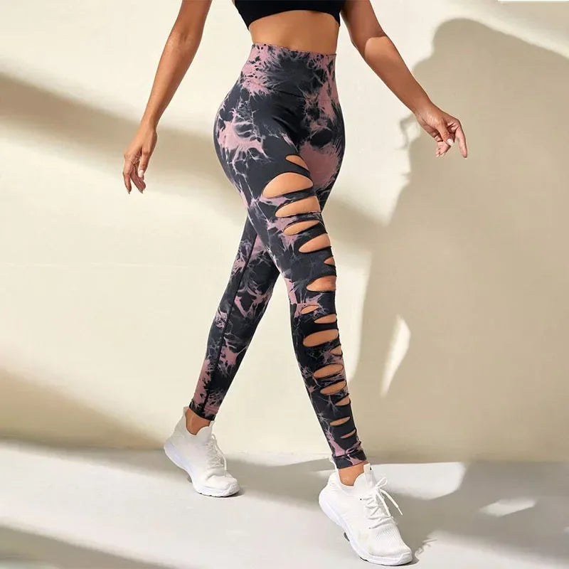 Seamless Hollow Out Leggings