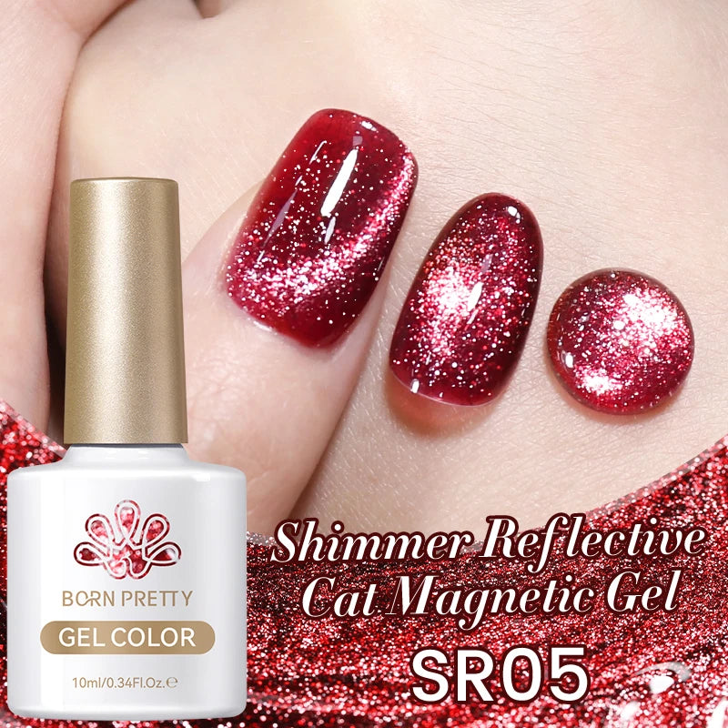 Silver Shining Reflective Cat Magnetic Gel Nail Polish