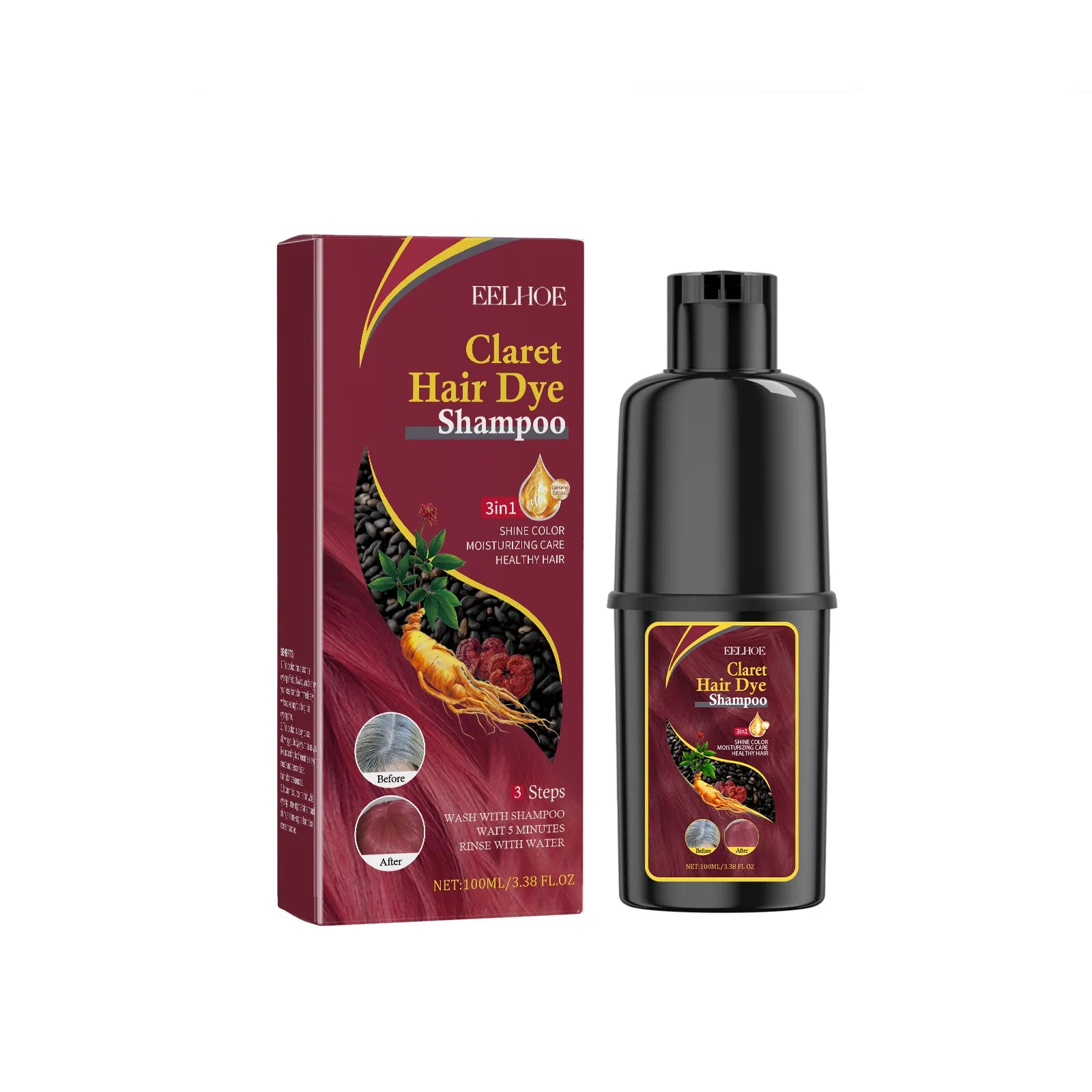 3-in-1 Rapid Hair Dyeing Shampoo