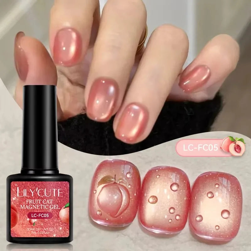 Peach Pink Cat Magnetic Gel Polish