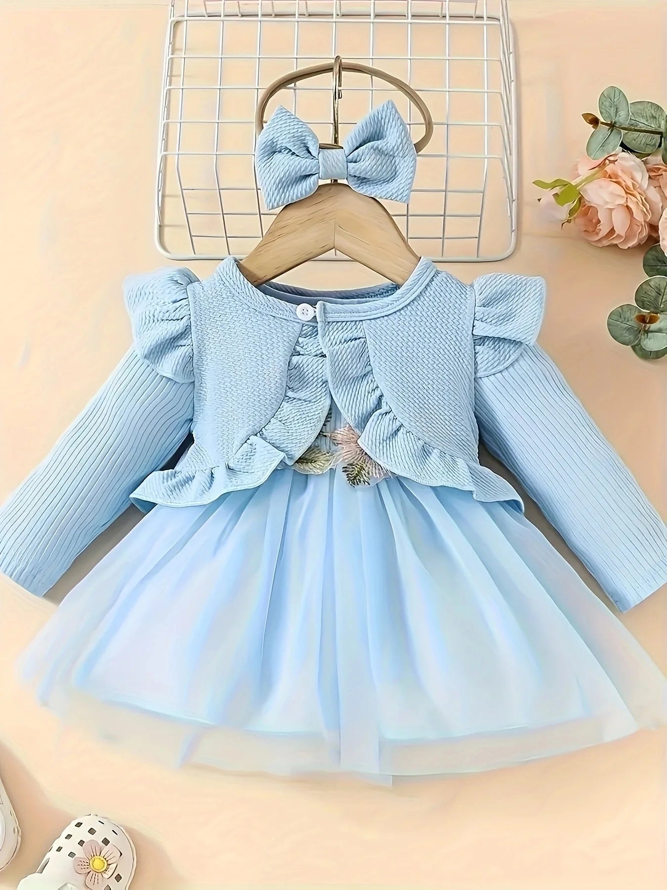 Baby Girl Summer Mesh Dress Set