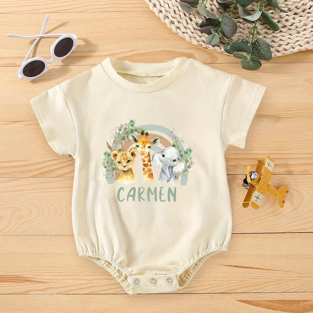 Personalized Baby Rainbow Romper