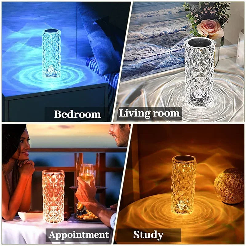 Crystal Rose LED Table Lamp