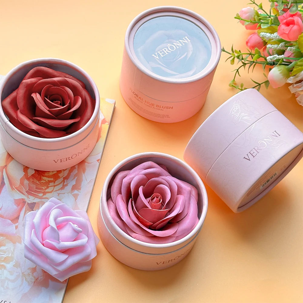 4-Color Rose Petal Waterproof Cream Blush