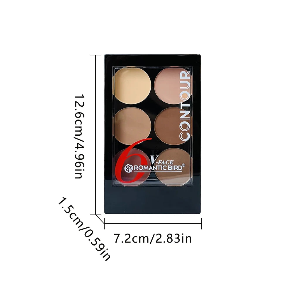 6-Color Contour and Highlight Palette with Brush