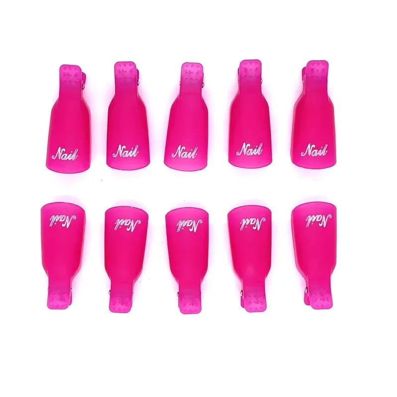 Colorful Acrylic Soak-Off Nail Clips