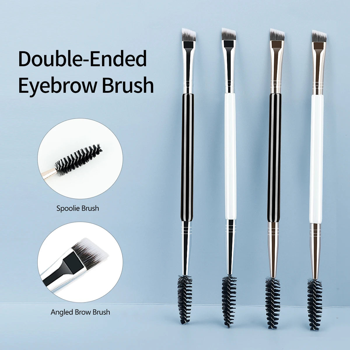 Dual-Ended Eyebrow and Eyelash Brush