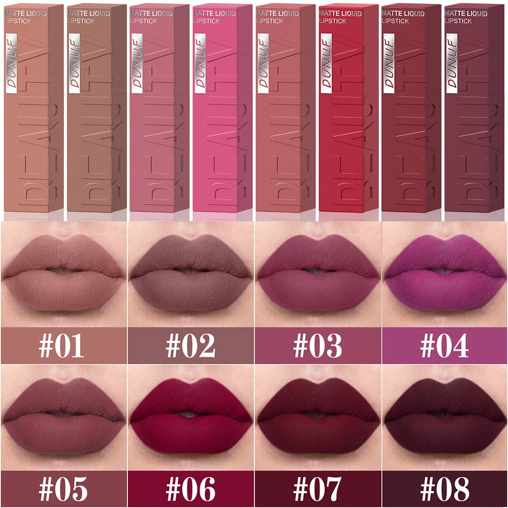 8-Shade Matte Liquid Lipstick Set