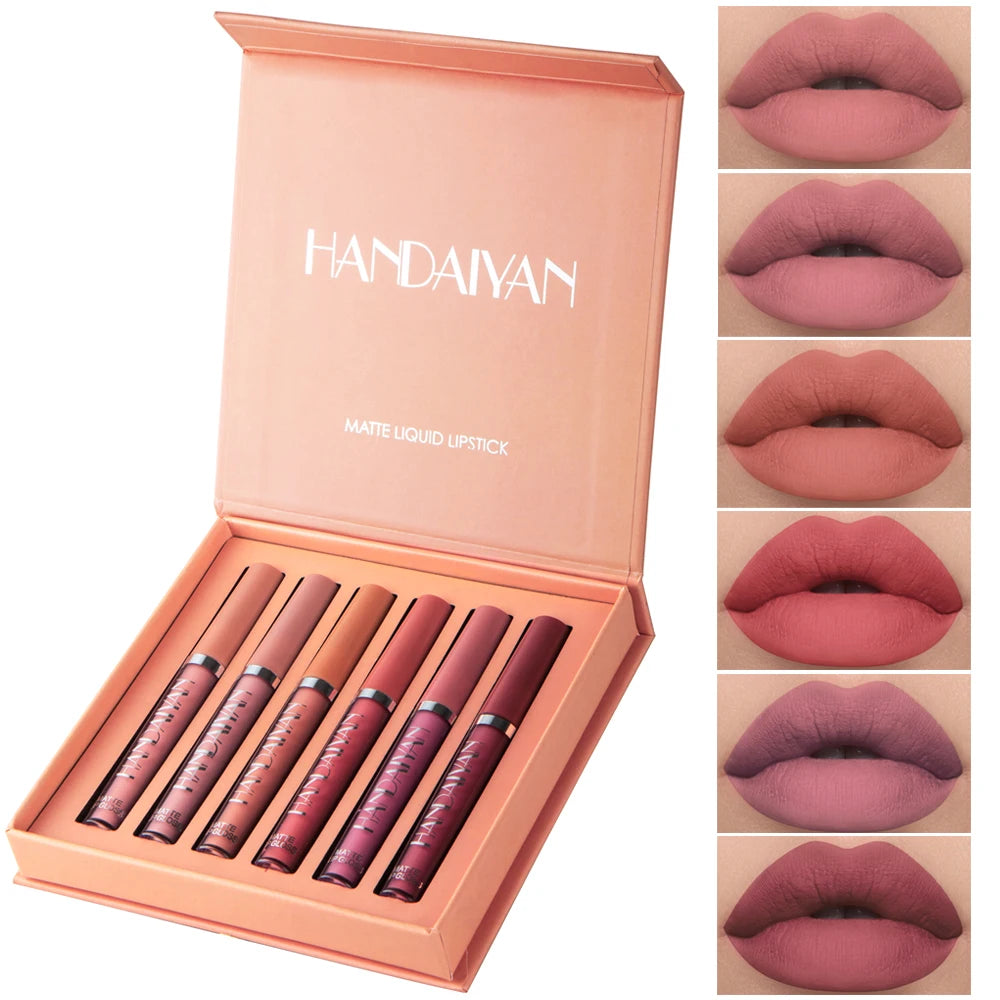6-Piece Long-Lasting Matte Liquid Lipstick Set