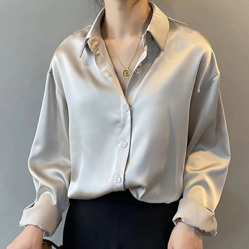 Simple Satin Blouse