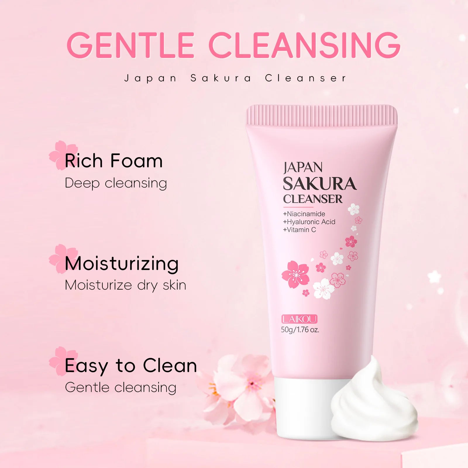 Sakura Facial Cleansing Foam