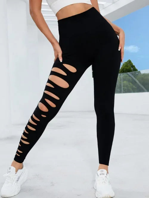 Seamless Hollow Out Leggings
