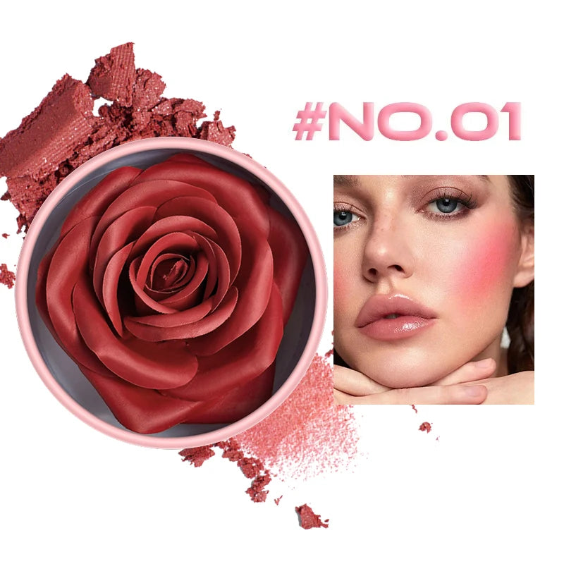 4-Color Rose Petal Waterproof Cream Blush