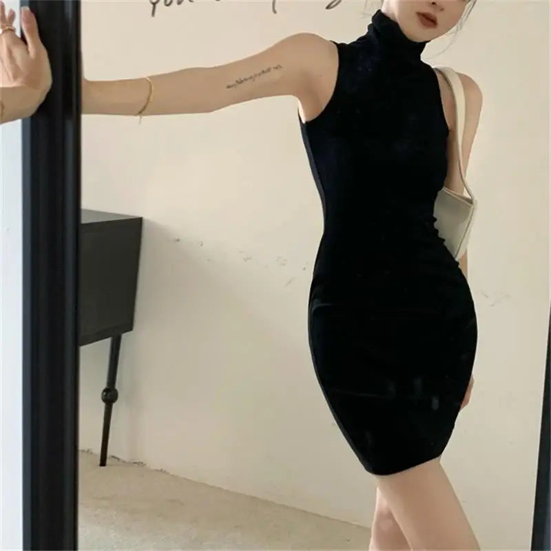 Summer Sexy High Neck Bodycon Dress