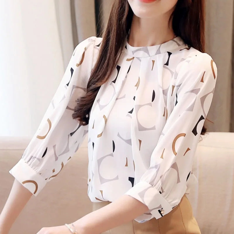 Elegant Summer Chiffon Blouse