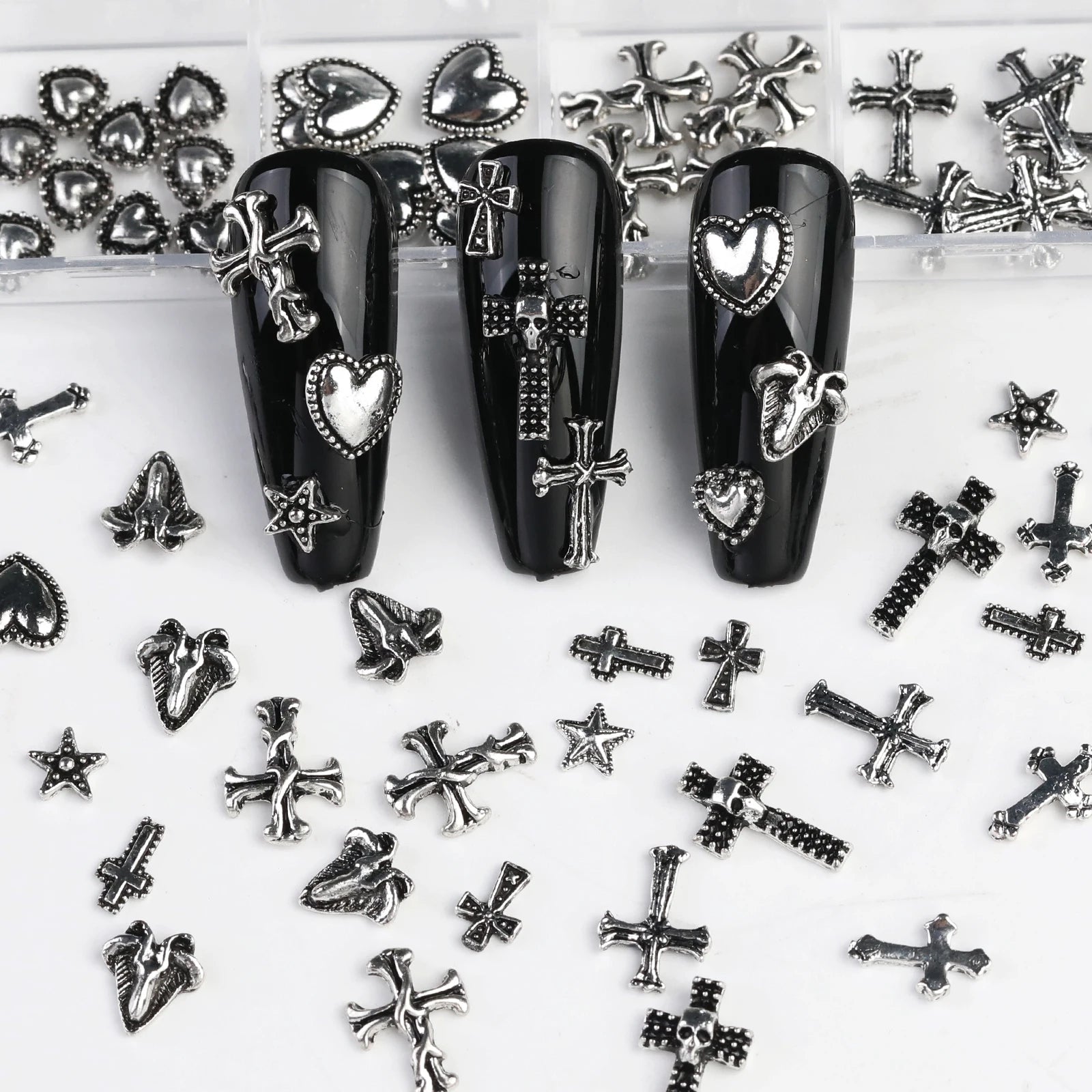 Gothic Punk 3D Nail Jewelry Set