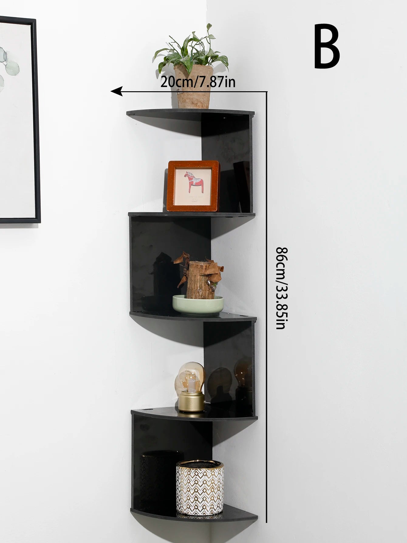 5-Layer Wooden Corner Shelf