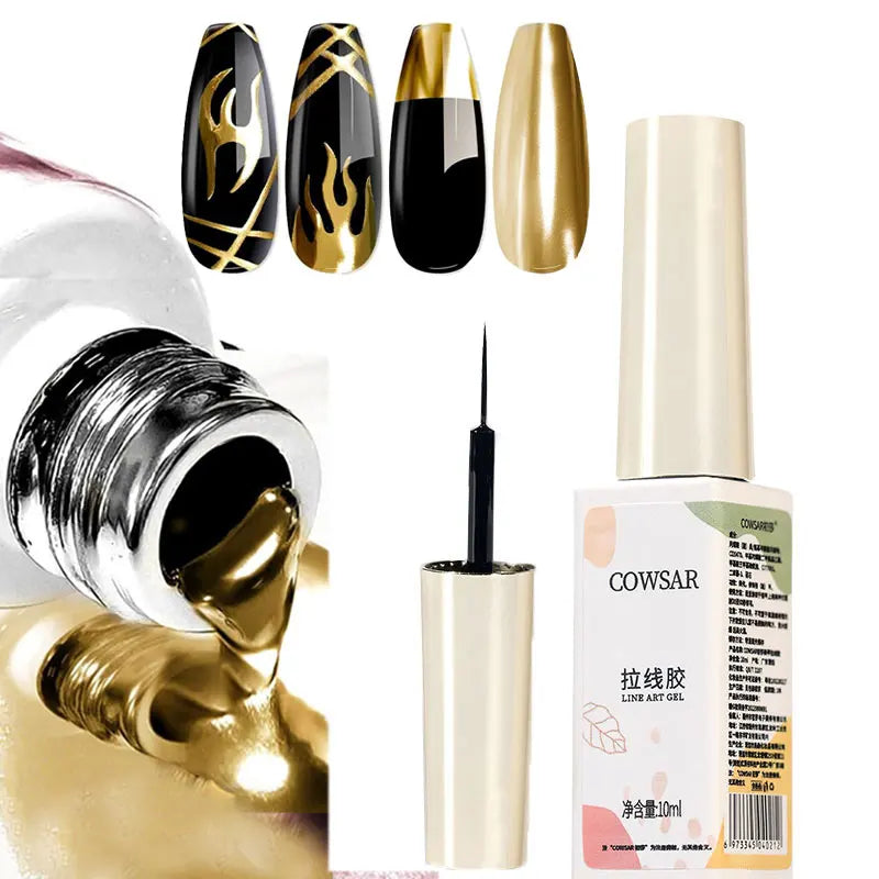 Ultra-Bright Metallic Liner Gel Polish