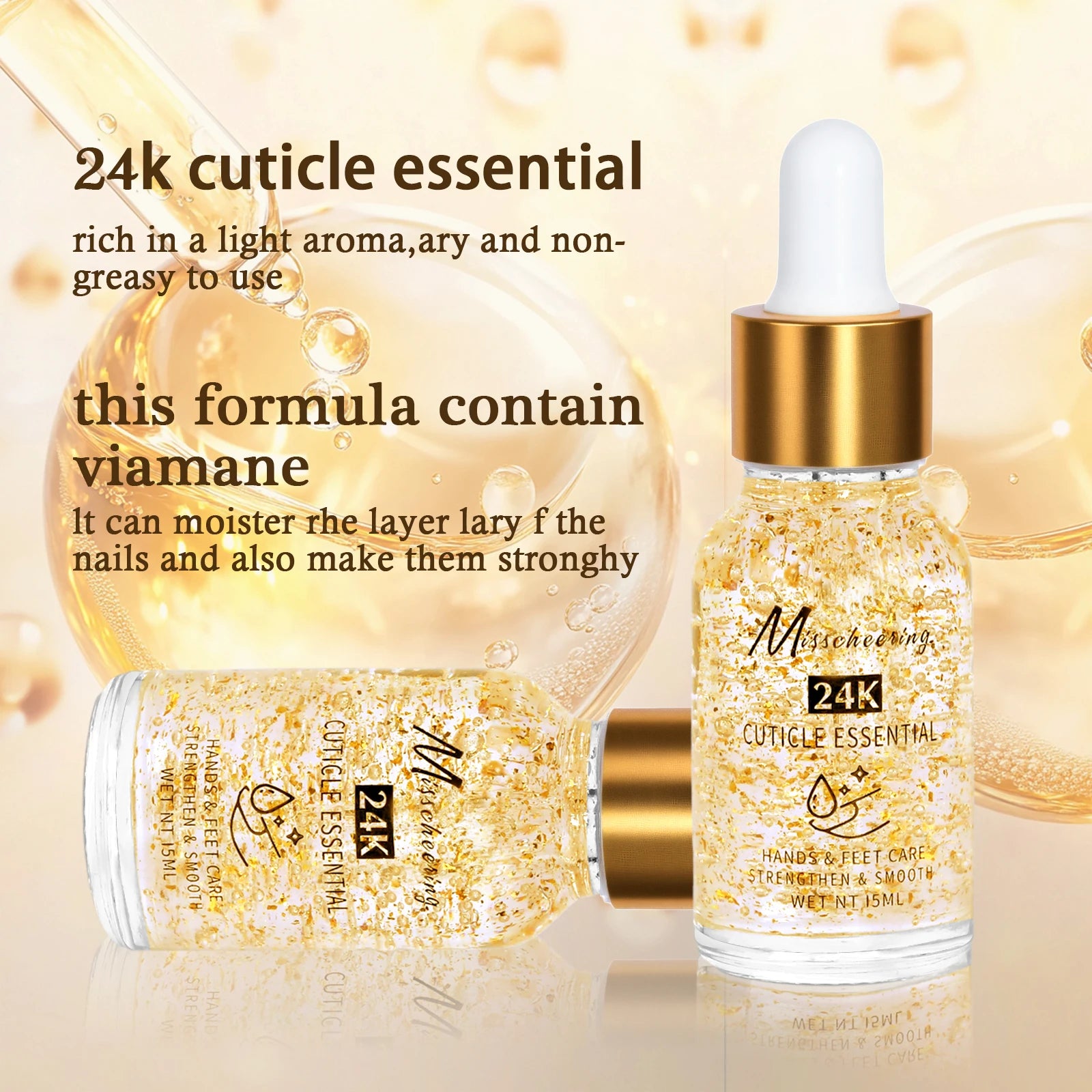 24K Golden Foil Nutritional Nail & Cuticle Oil