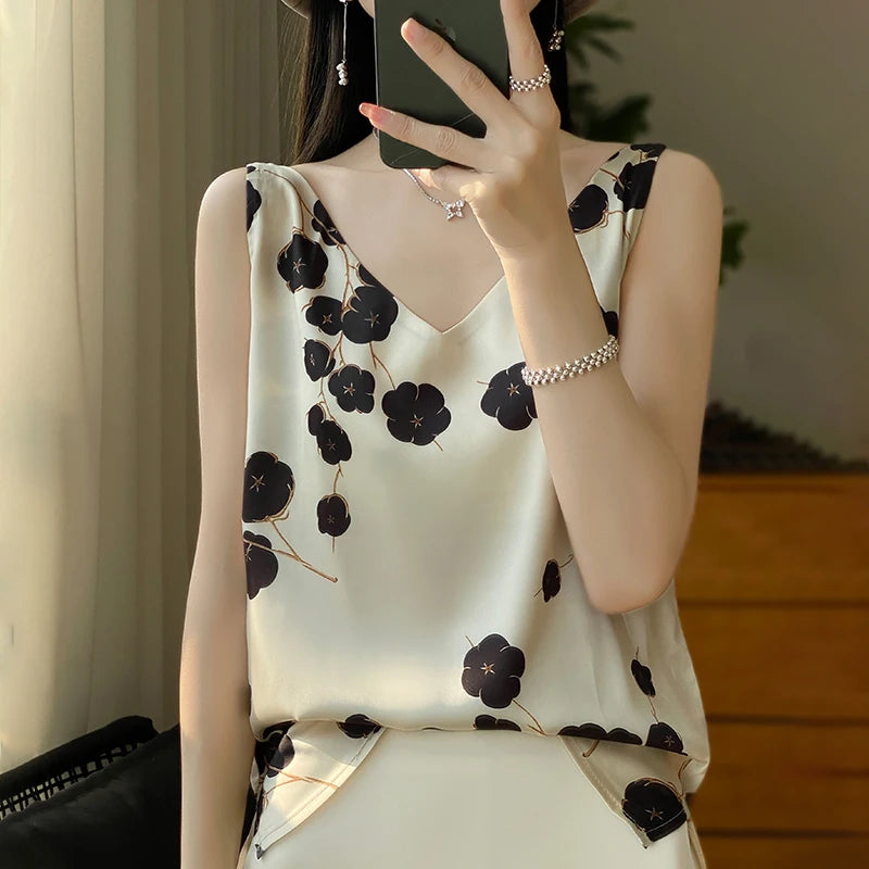 High-End Mulberry Silk Camisole Vest