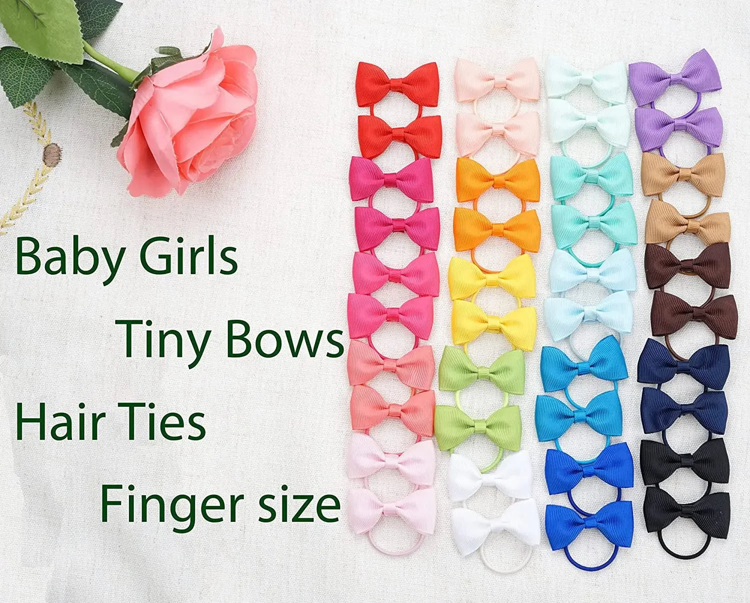 40-Piece Baby Hair Bows