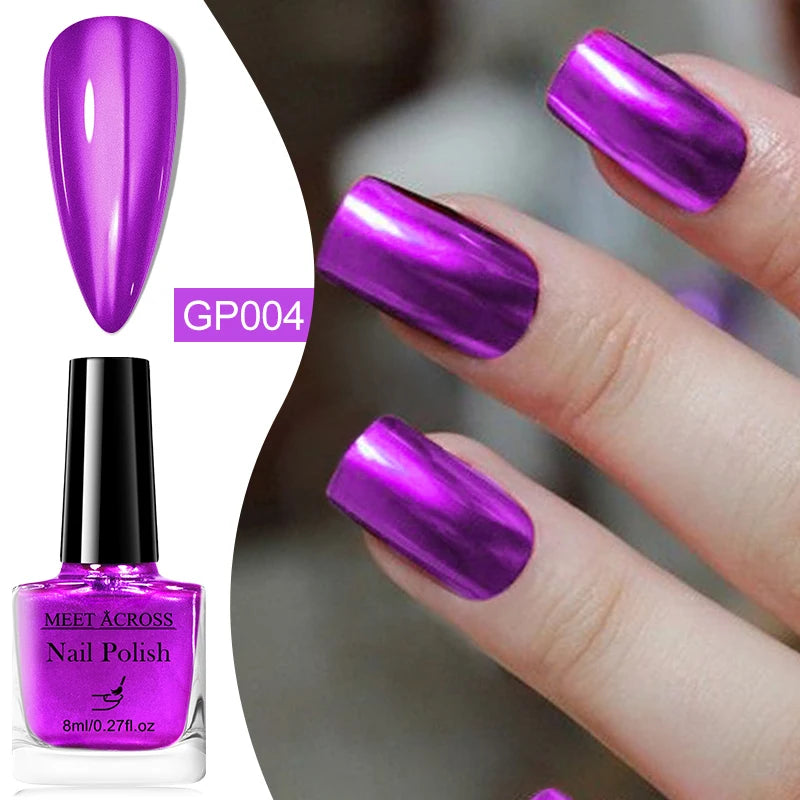 Metallic Mirror-Effect Fast-Dry Nail Polish