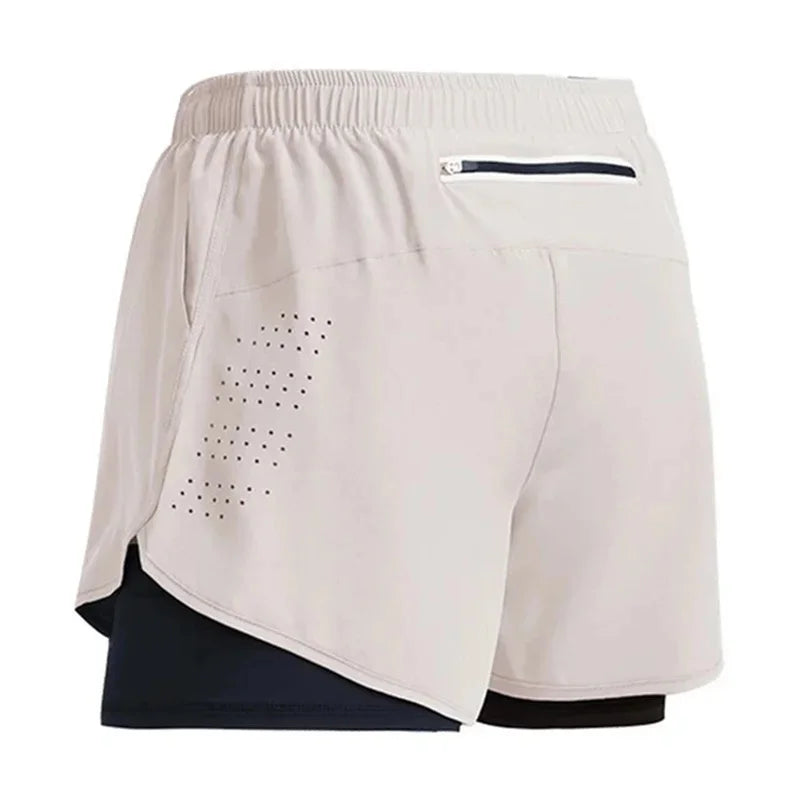 Quick-Dry Double Layer Running Shorts
