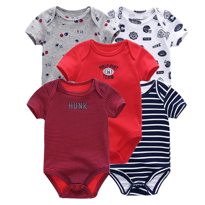 5-Pack Cotton Baby Bodysuits