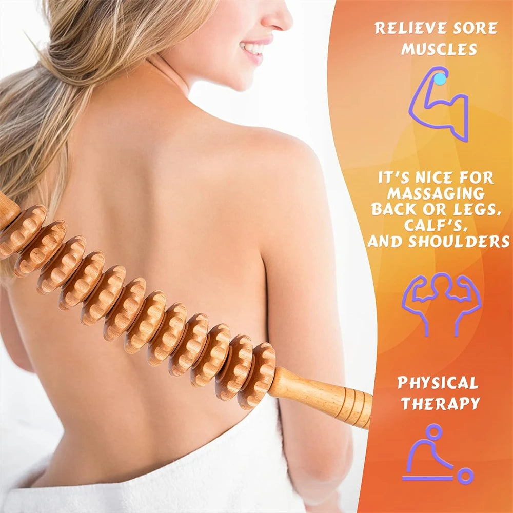Curved Wooden Massage Roller