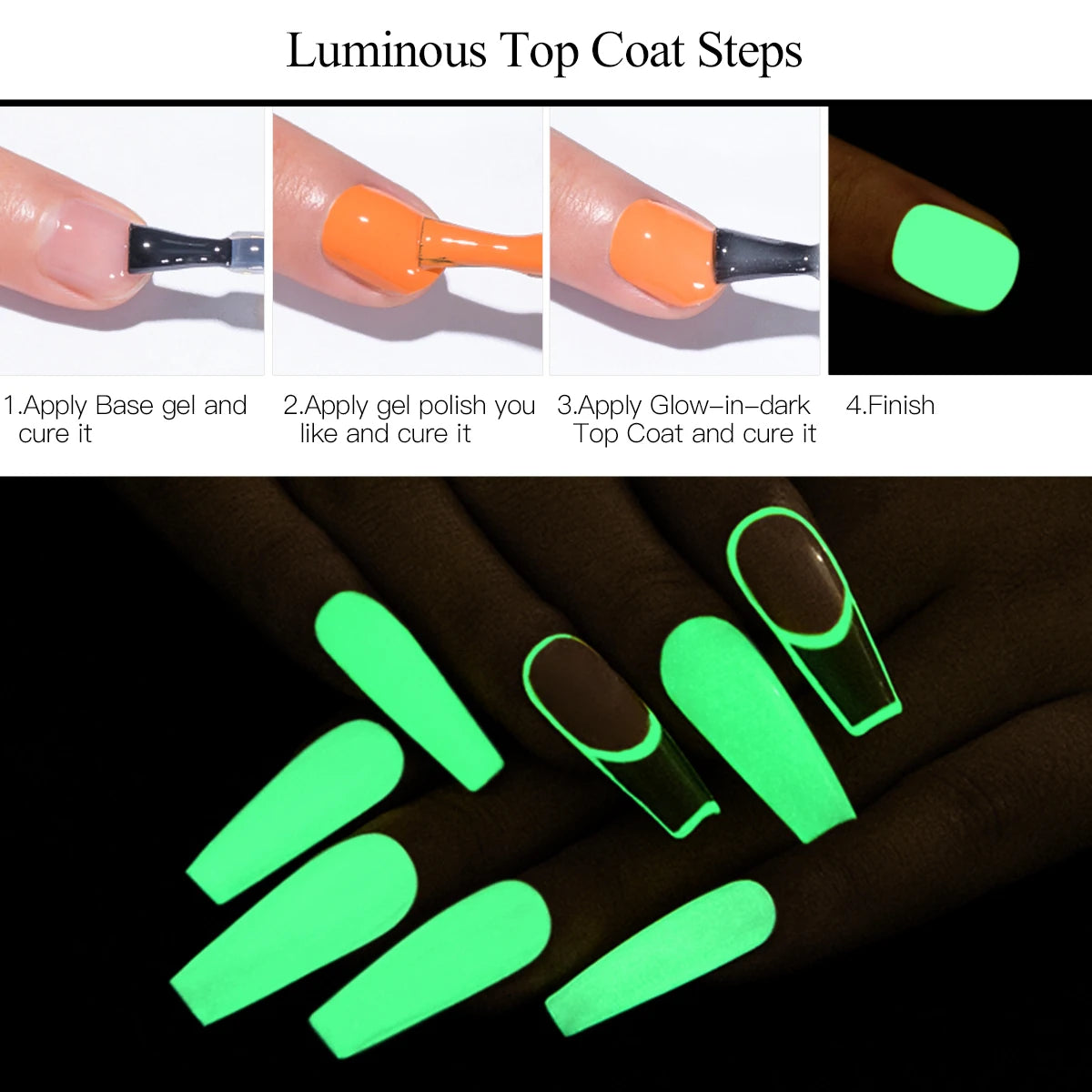 Glow-in-Dark Luminous Top Coat Gel Polish