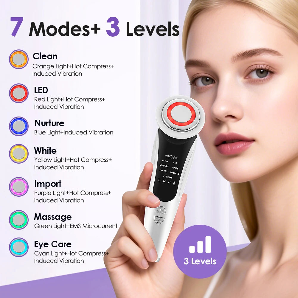 7-in-1 EMS Microcurrent Face Lifting Device